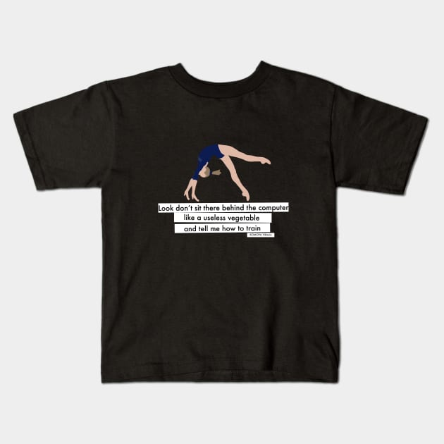 Viktoria Komova Useless Vegetable Kids T-Shirt by GymFan